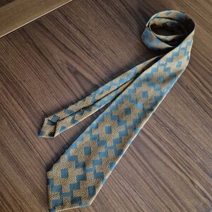 Vintage 50s Geometric Patterned Orange Tie